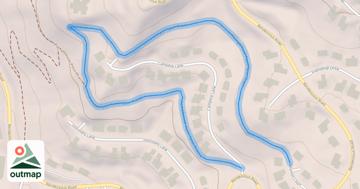 Map of Pumpbouse Pass Spur Trail