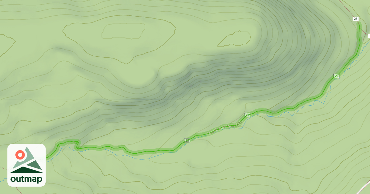 Map of South Fork Trail #25