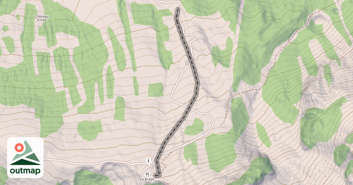 Map of (abandonné) piste 95