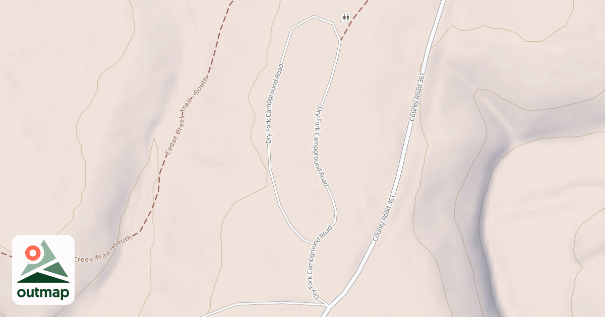 Map of DRY FORK CAMPGROUND