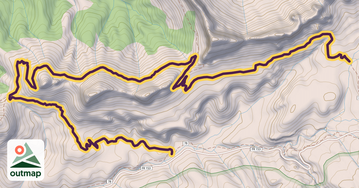 Map of Hangover Trail