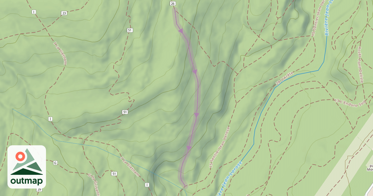 Map of 42 La Chute à Bidoune