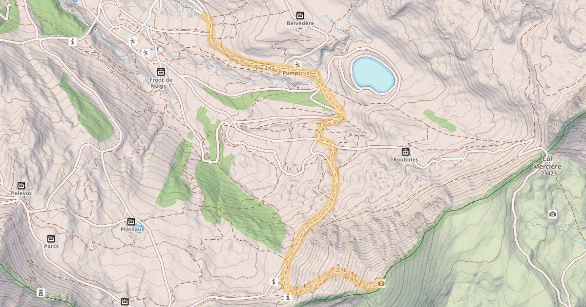 Map preview of Tête Mercière — Isola 2000