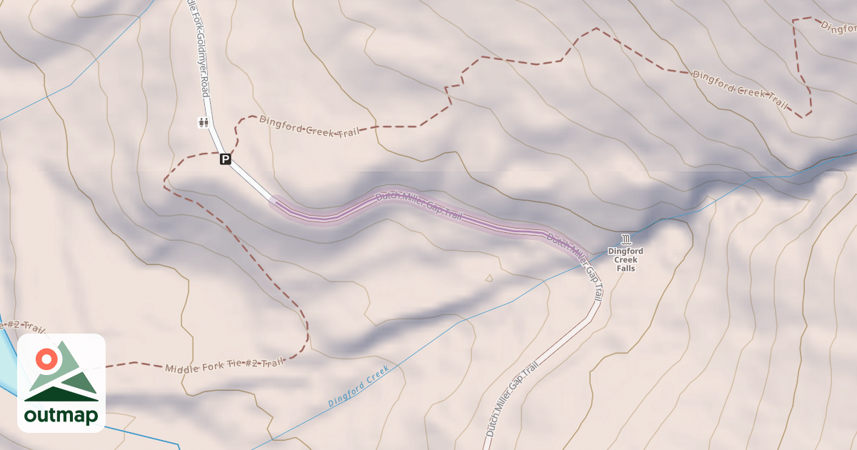 Map of Dutch Miller Gap Trail