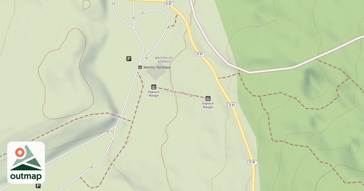 Map of Piste de luge hiver du Semnoz