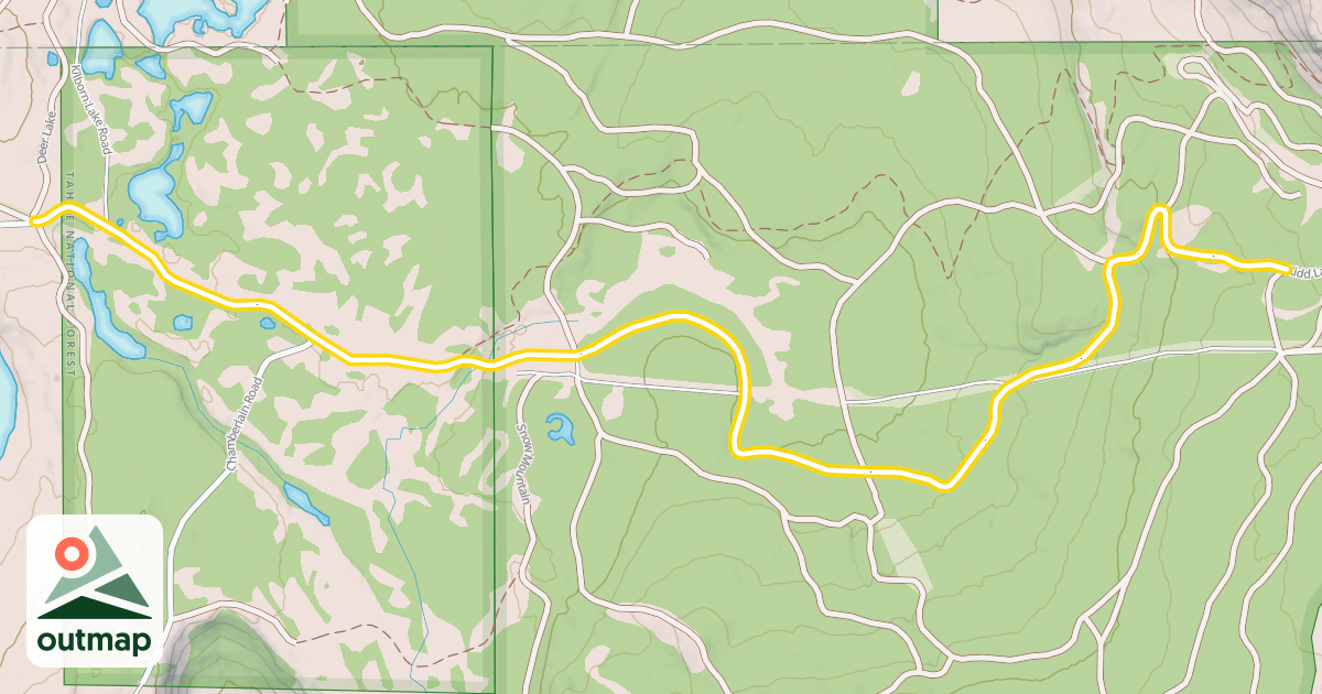 Map of Kidd Lakes Road
