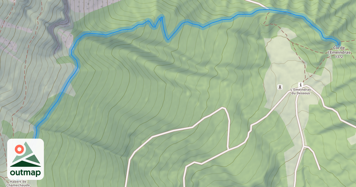Map of Sentier de Chamechaude à l'Émeindra
