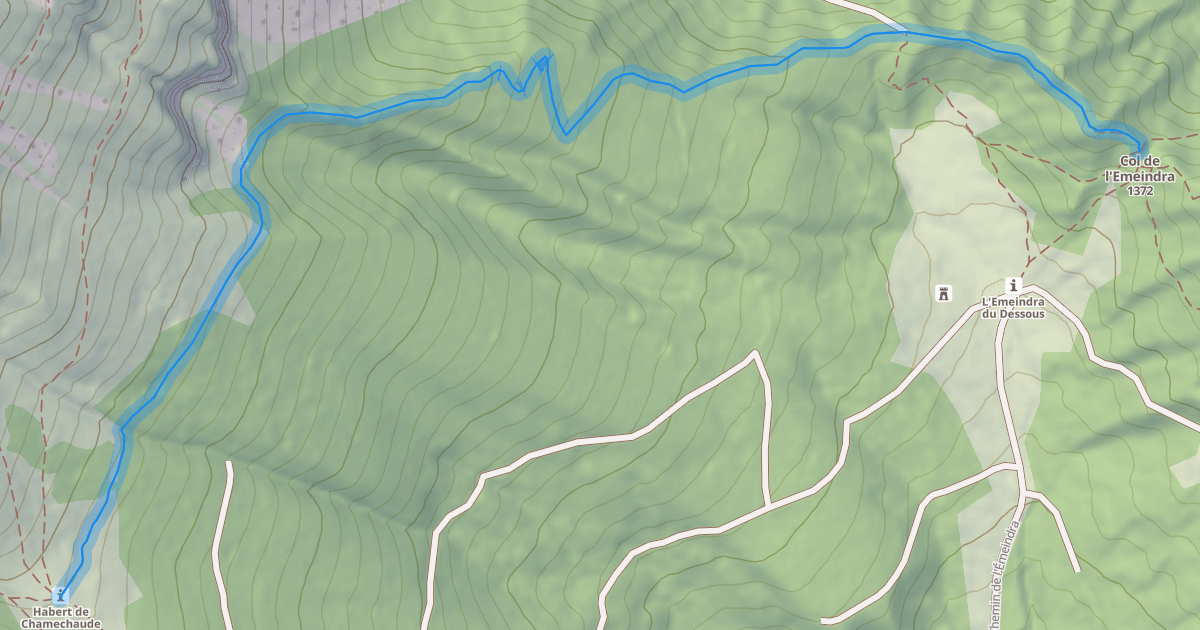Map preview of Sentier de Chamechaude à l'Émeindra