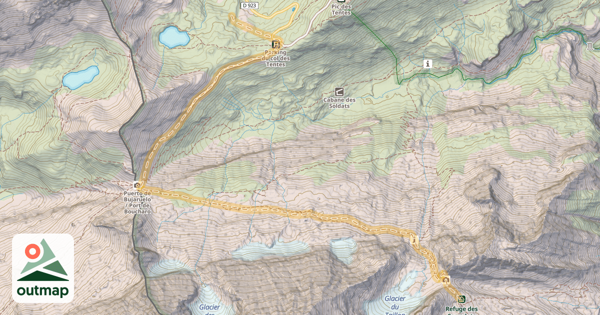 Map of Refuge des Sarradets — Station des Espécières