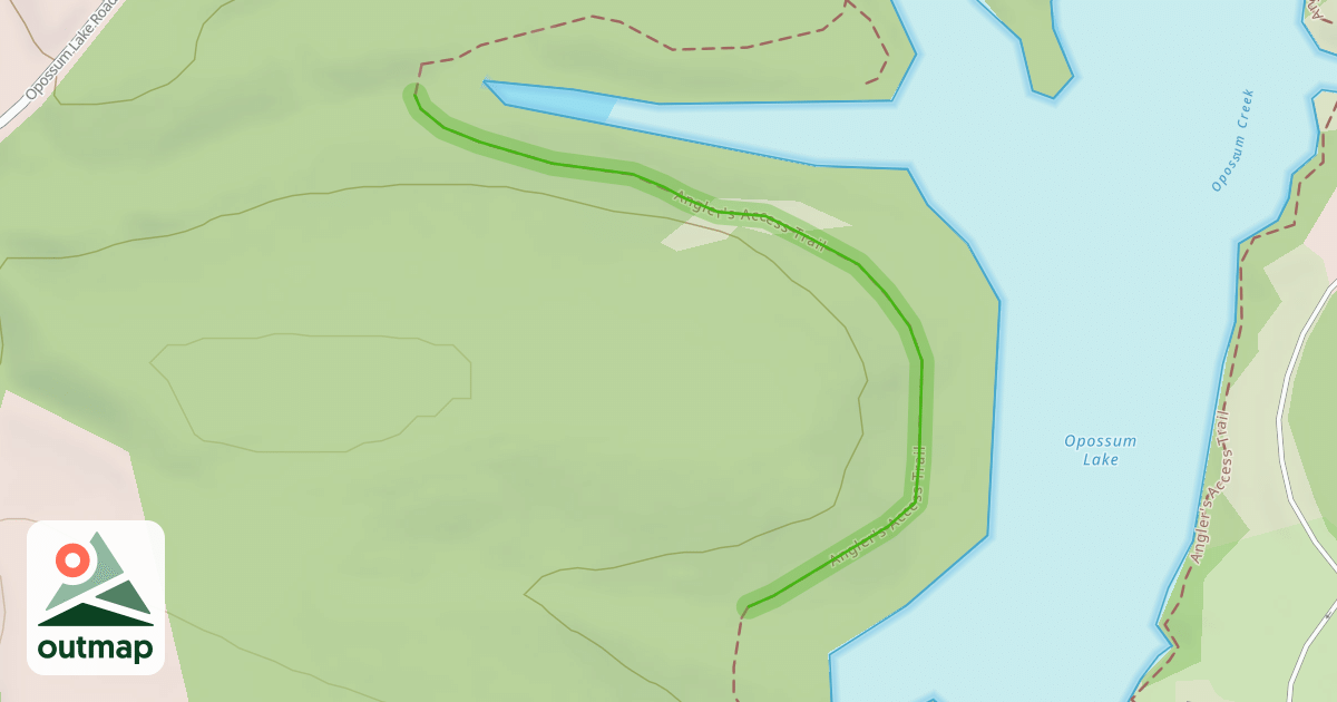 Map of Angler's Access Trail
