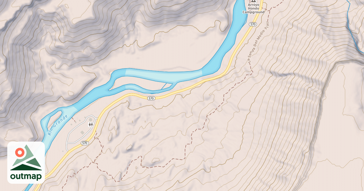 Map of La Senda Del Medio Trail
