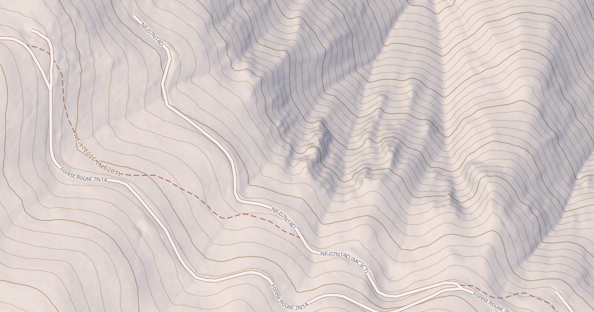 Map preview of USFS National Forest System Roads {370171B8-5773-4BC0-9AC6-D06E3057BB98}