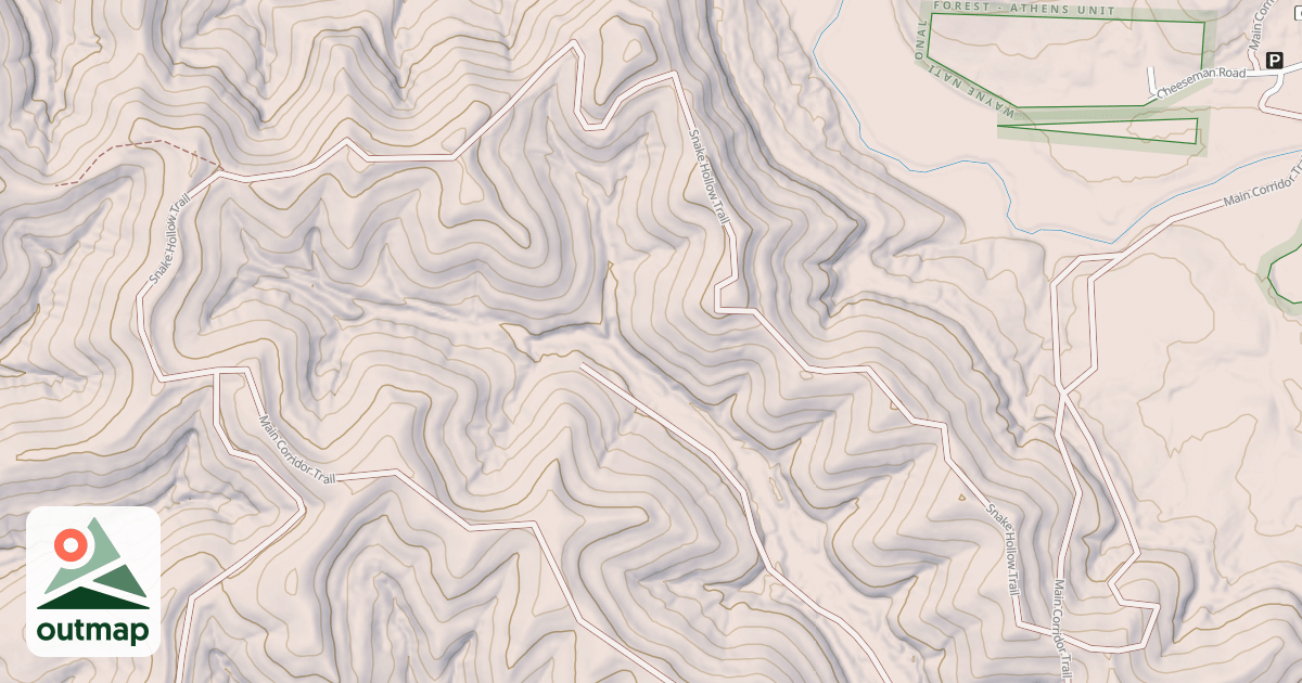 Map of SNAKE HOLLOW TRAIL