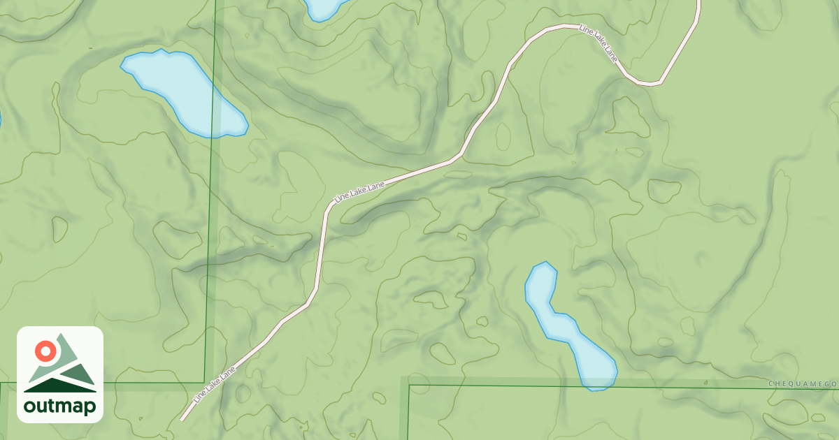 Map of CHICKEN FOOT LAKE