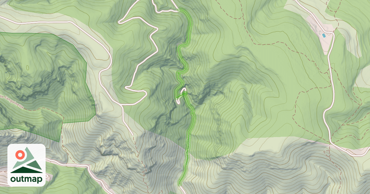 Map of combe du sautadou