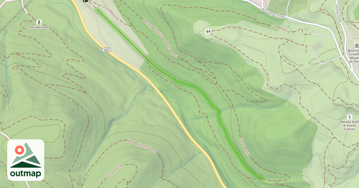 Map of Old Montague Trail