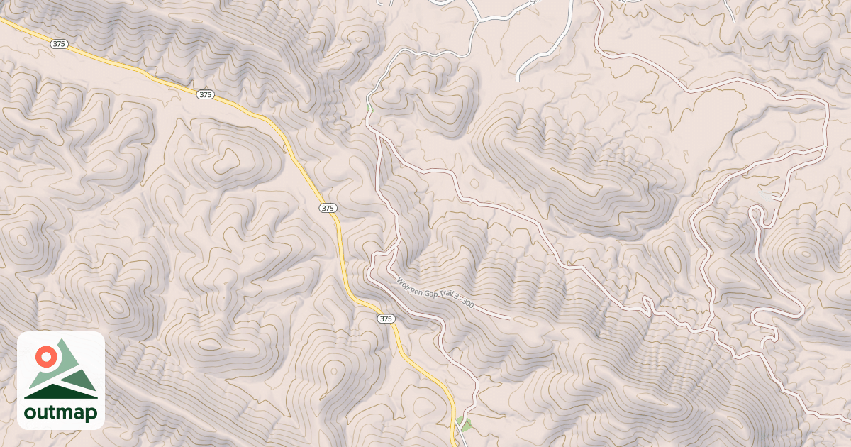 Map of WOLF PEN GAP 3