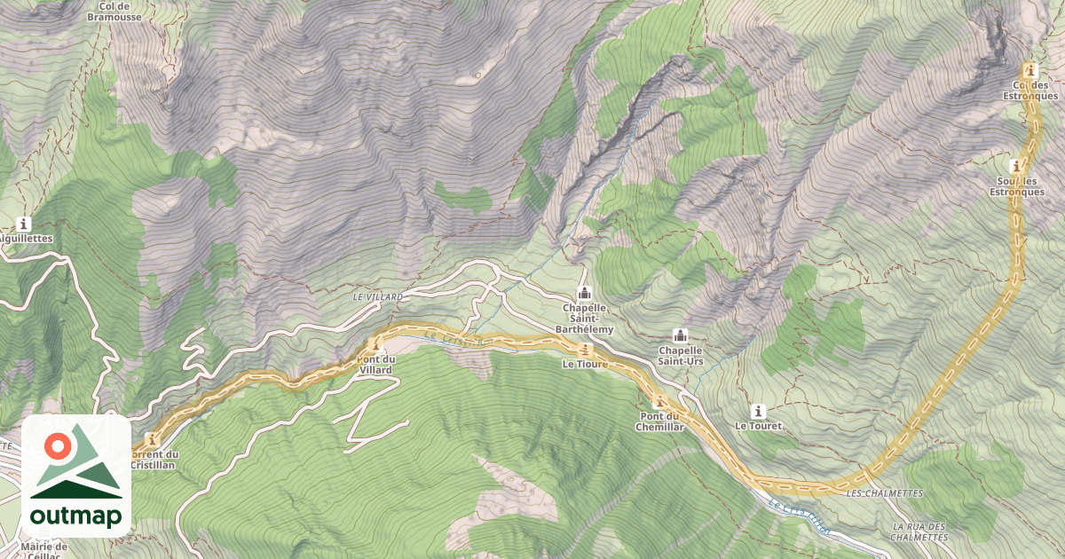 Map of Col des Estronques — Ceillac
