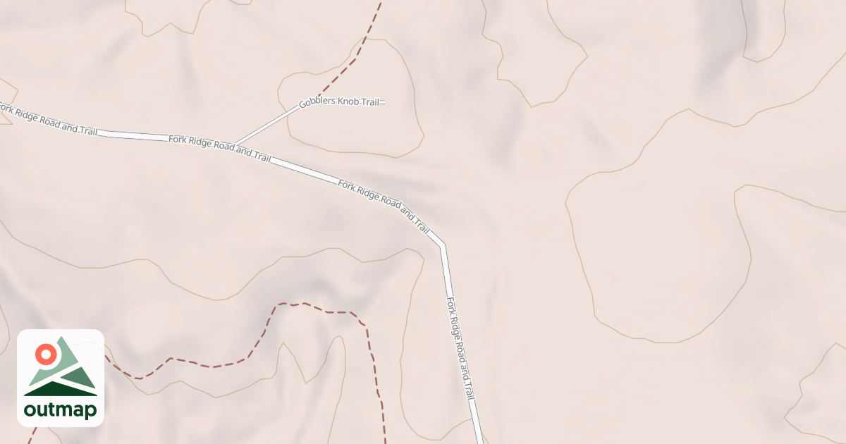 Map of Fork Ridge Road And Trail (Segment B)