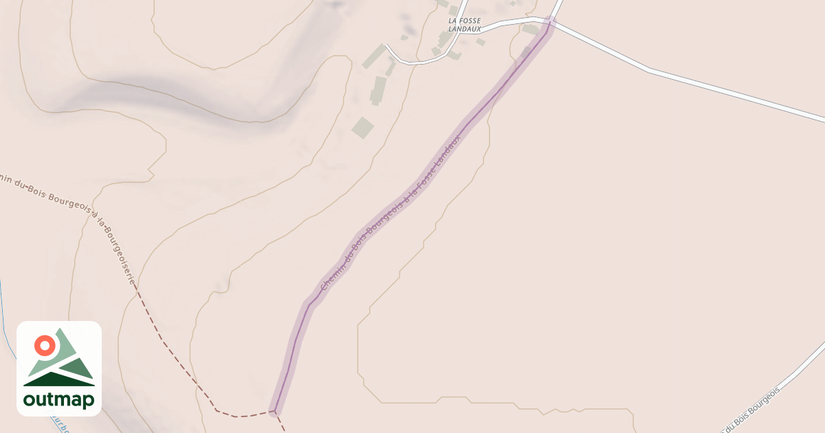 Map of Chemin du Bois Bourgeois à la Fosse Landaux