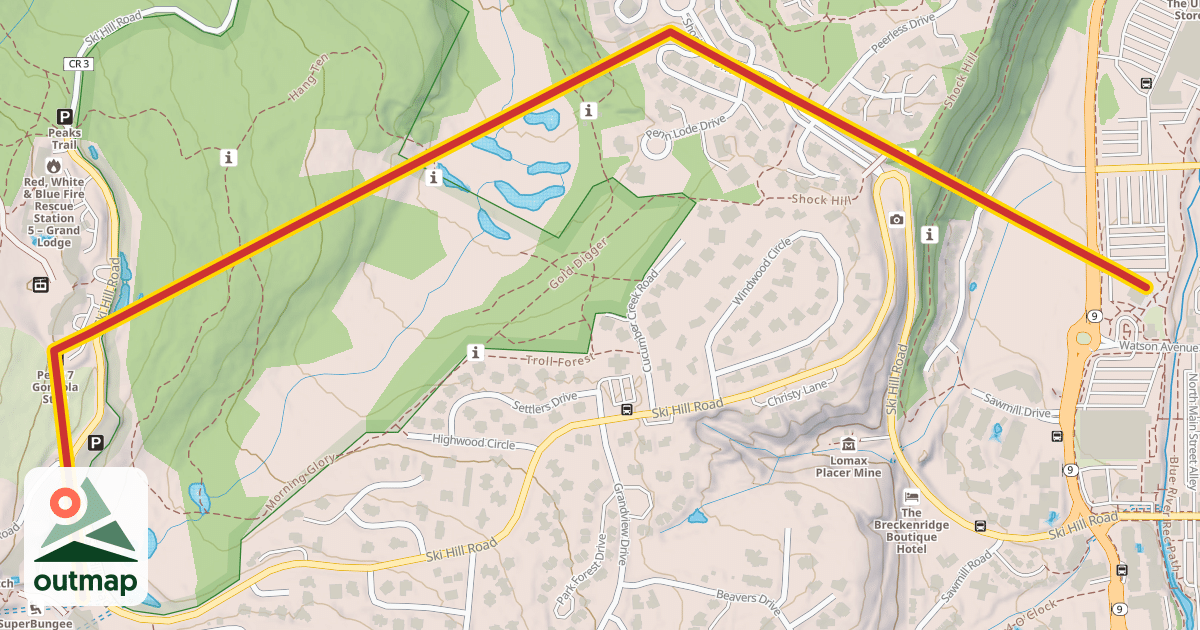 Map of BreckConnect Gondola
