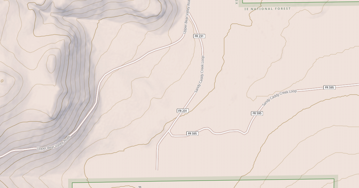 Map preview of USFS National Forest System Roads {B96C8314-BCC6-48D2-A860-7D2F4625AAB4}