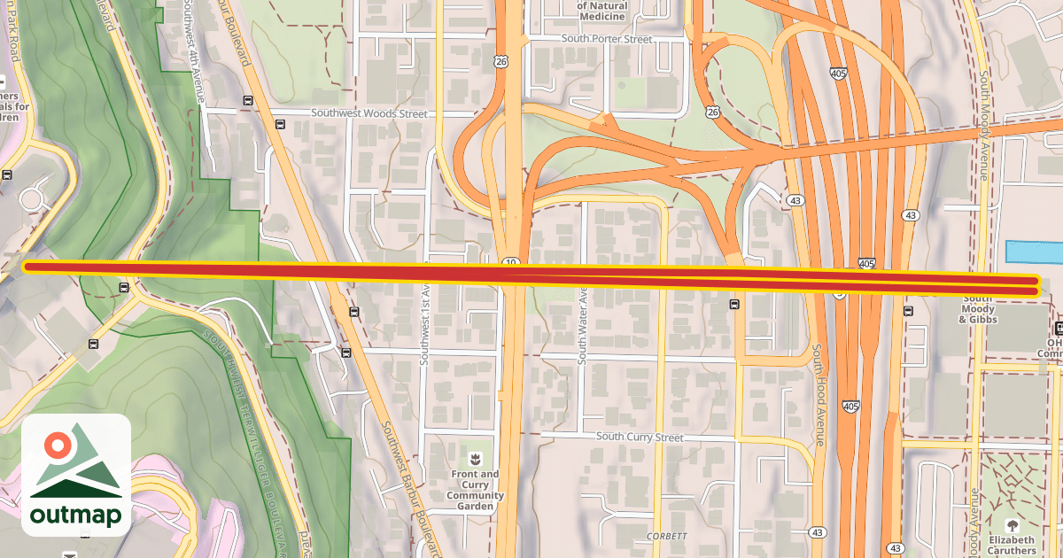 Map of Portland Aerial Tram