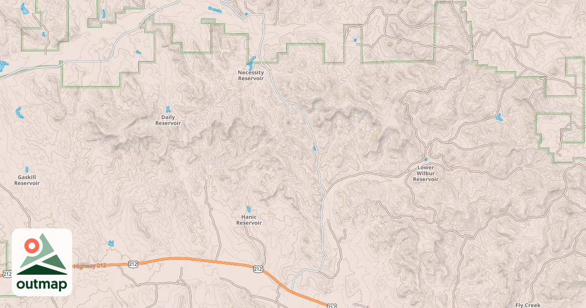 Map of WILBUR CREEK CUTOFF