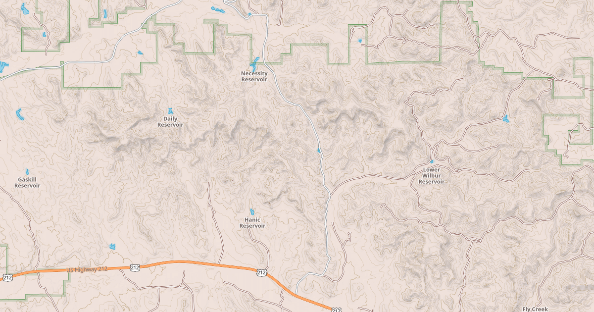 Map preview of WILBUR CREEK CUTOFF