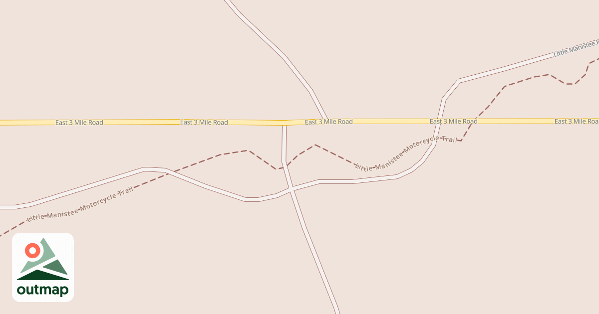 Map of Little Manistee Motorcycle Trail