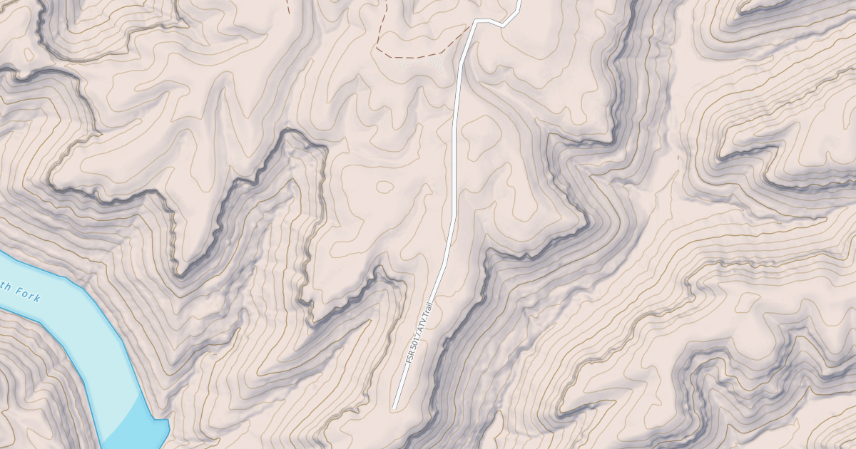 Map preview of Straight Creek Ohv Trail A