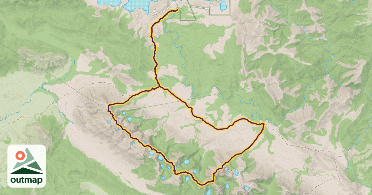 Map of Western Arthurs Traverse