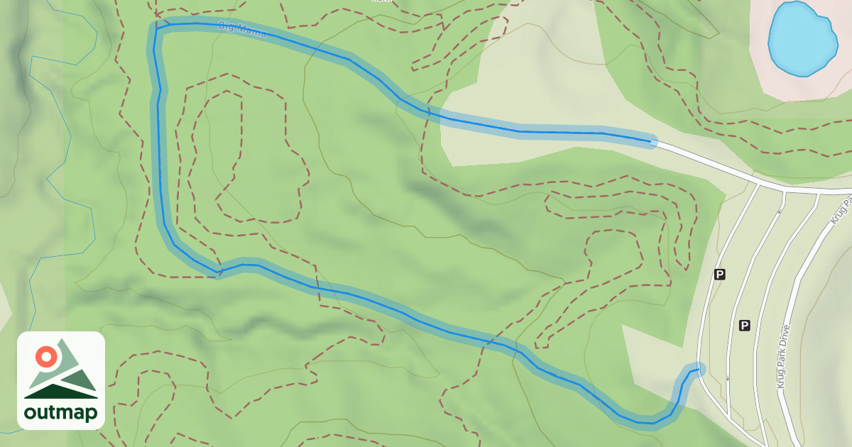 Map of Krug Access Trail