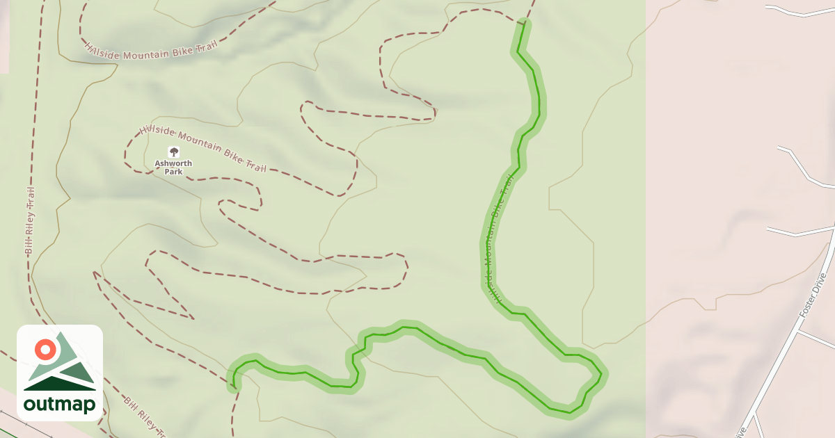 Map of Hillside Mountain Bike Trail
