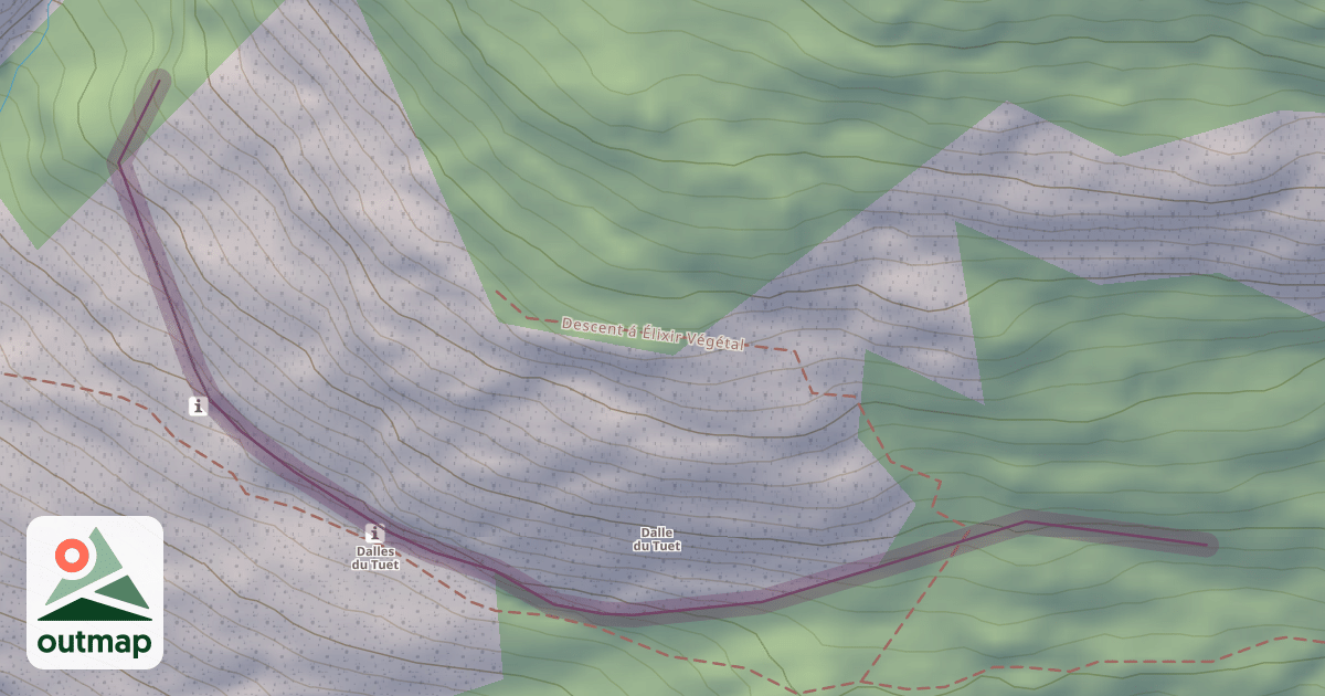 Map of Dalle du Tuet