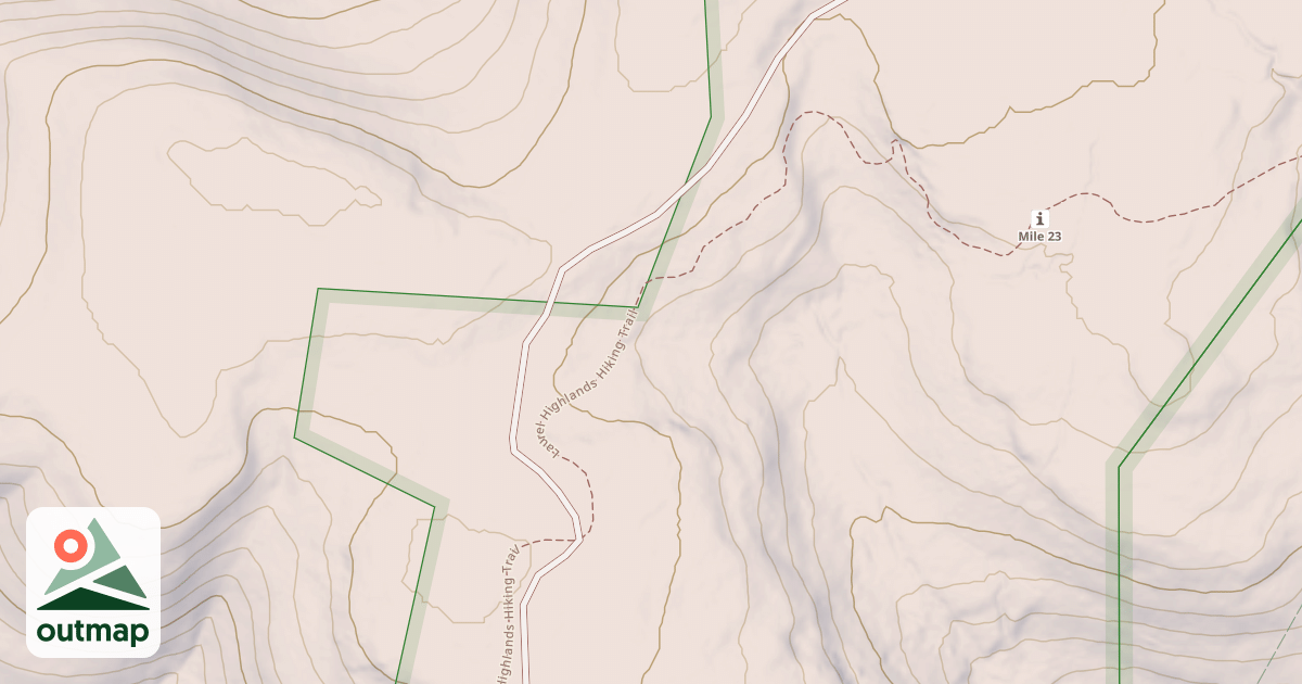Map of Laurel Ridge State Park Snowmobile Trail