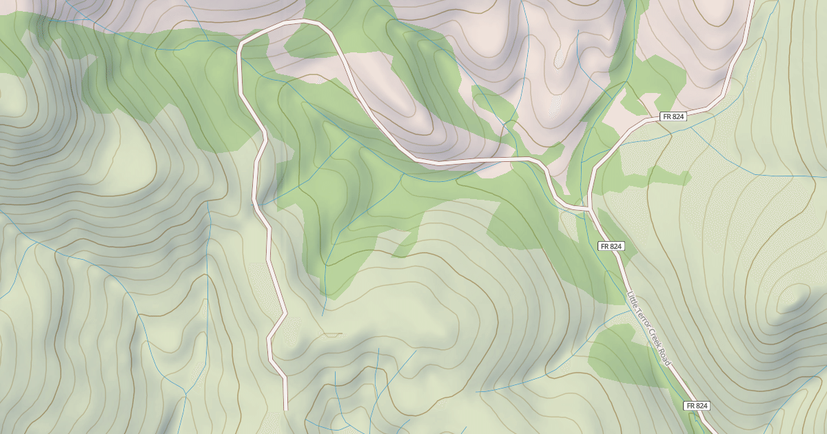 Map preview of USFS National Forest System Roads {A452870F-3E95-42AC-AC70-6AE4E7FC9D87}