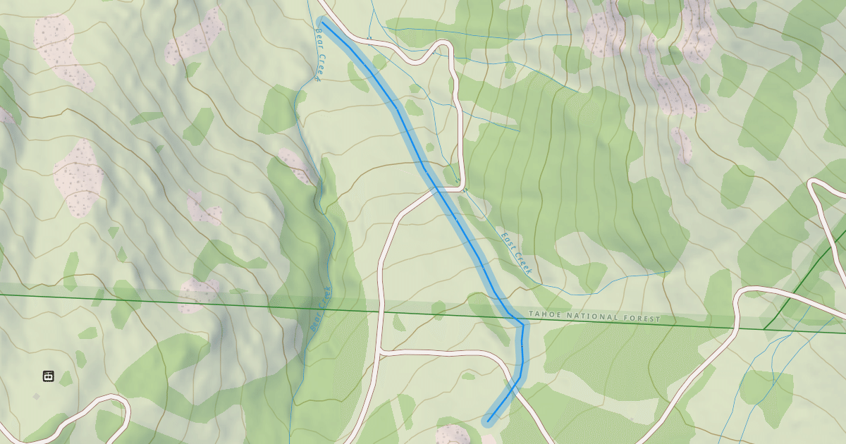 Map preview of East Creek