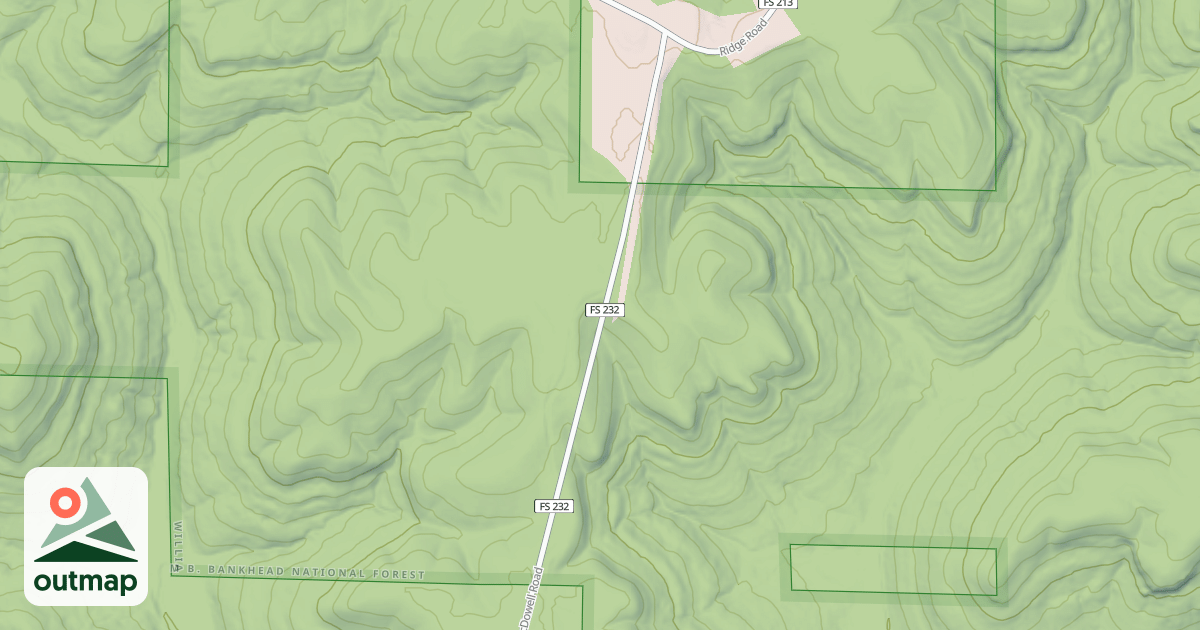 Map of MCDOWELL