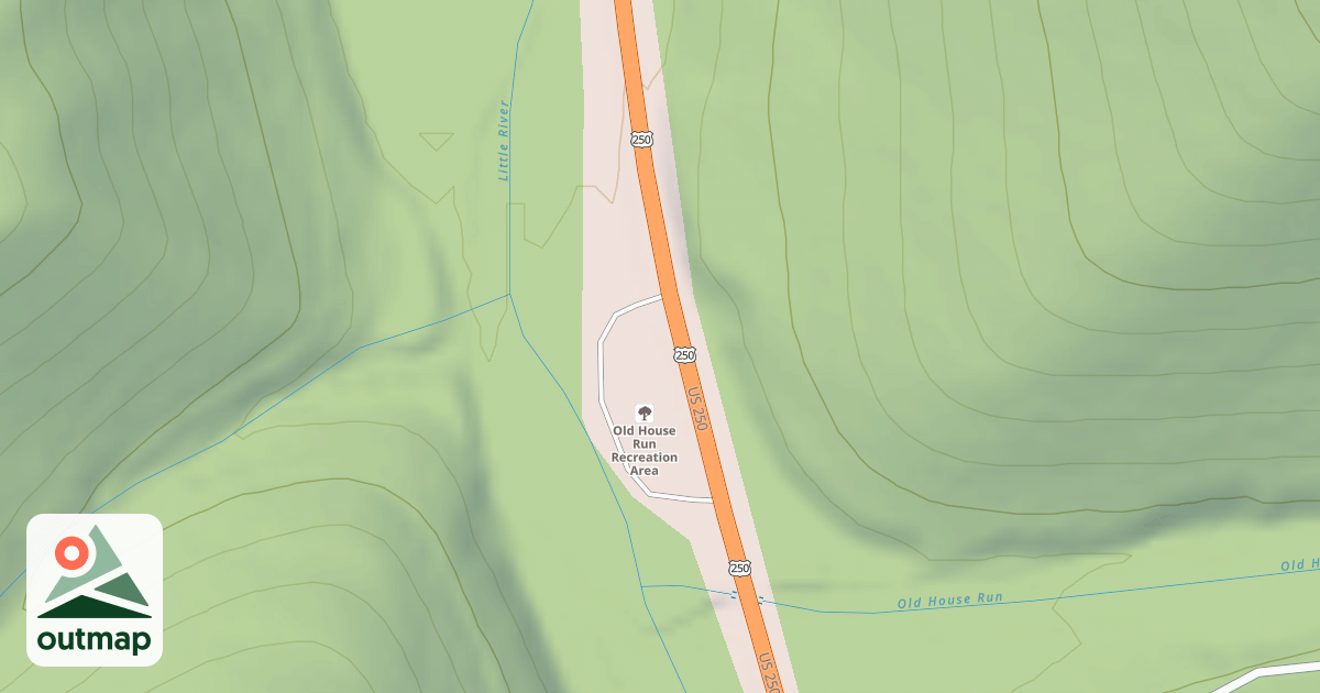 Map of OLD HOUSE RUN REC
