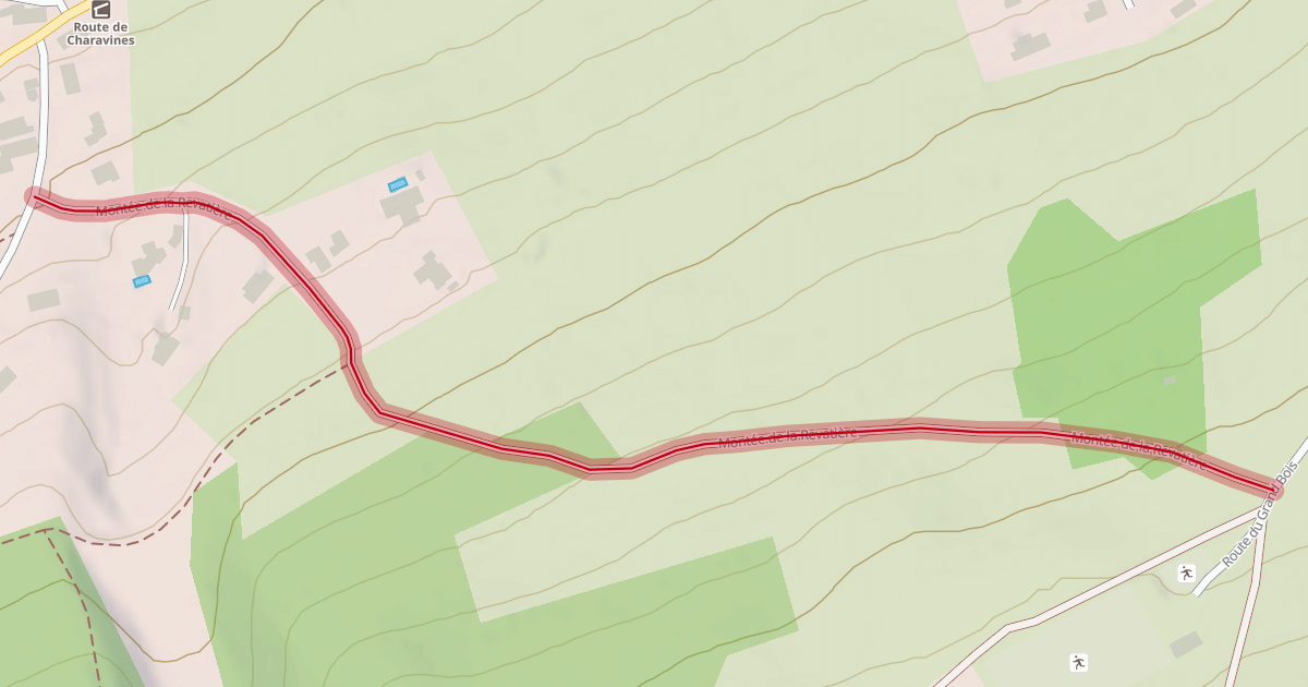 Map preview of Montée de la Revatière
