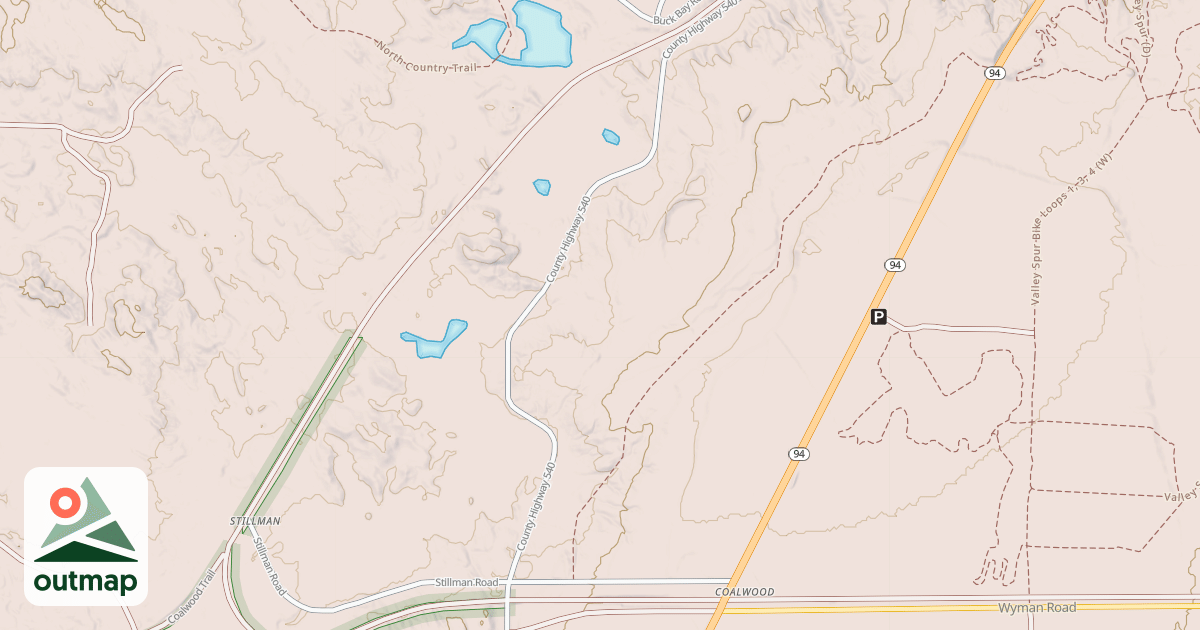 Map of Marquette-manistique Route