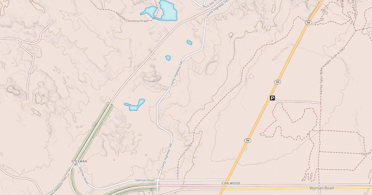 Map preview of Marquette-manistique Route