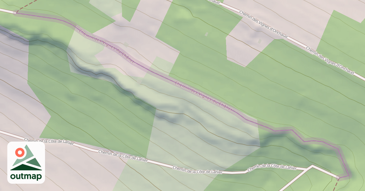 Map of Chemin des Vignes du Chânet