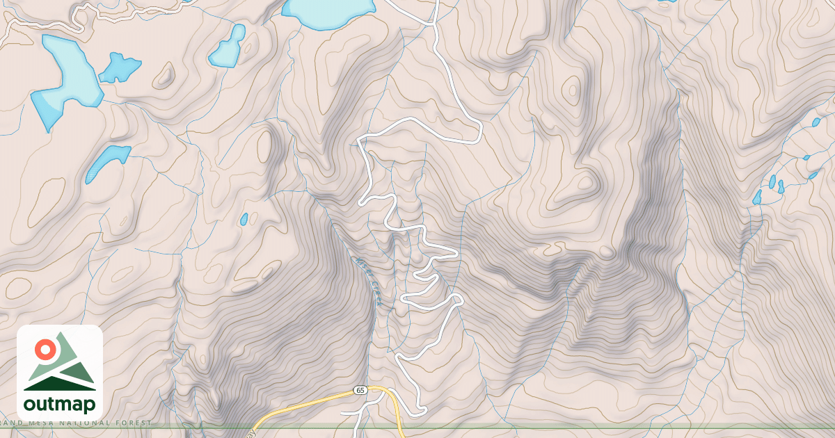 Map of OLD GRAND MESA ROAD