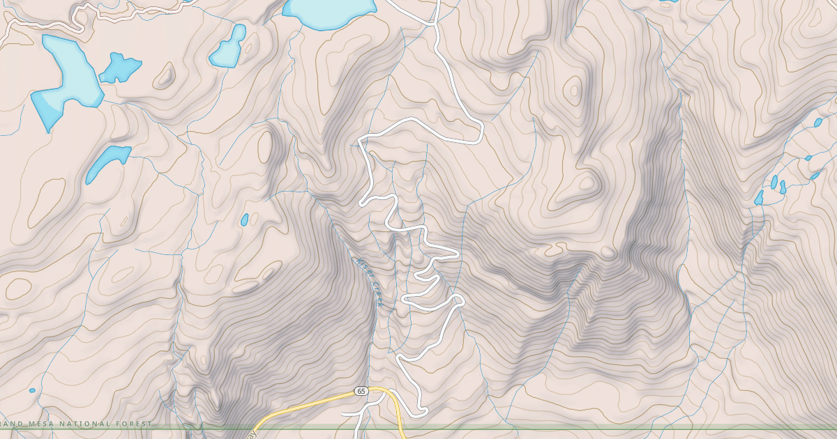 Map preview of OLD GRAND MESA ROAD