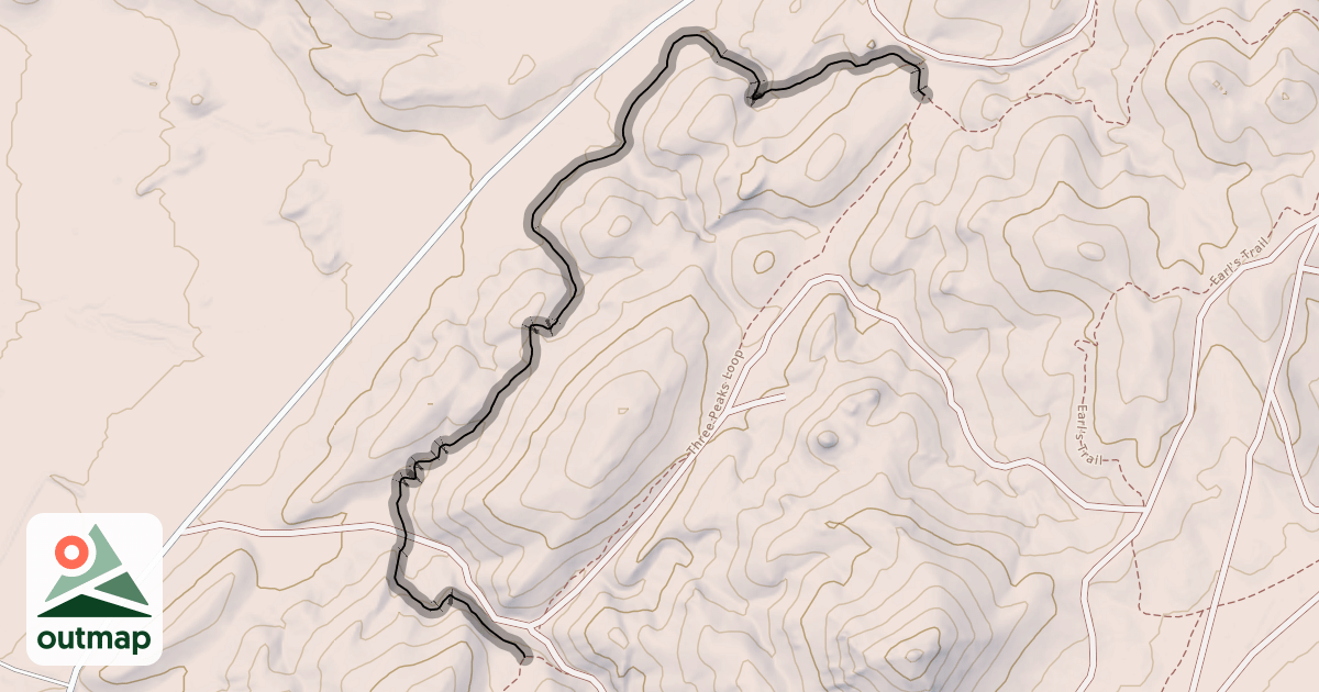 Map of Three Peaks Technical