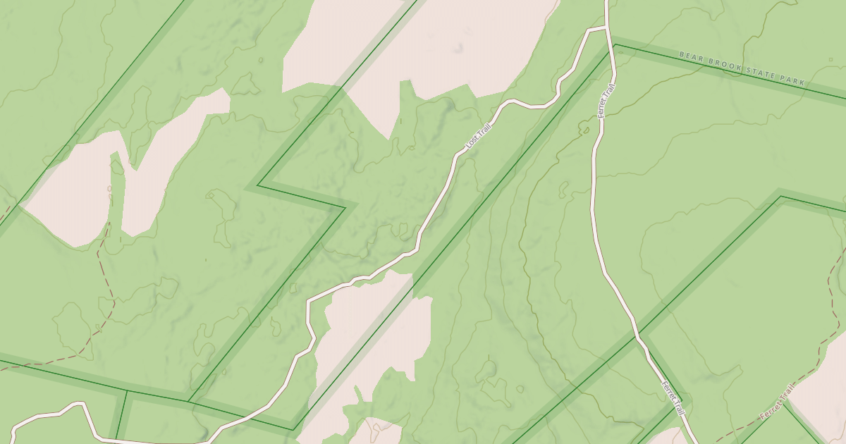 Map preview of Lost Trail extension