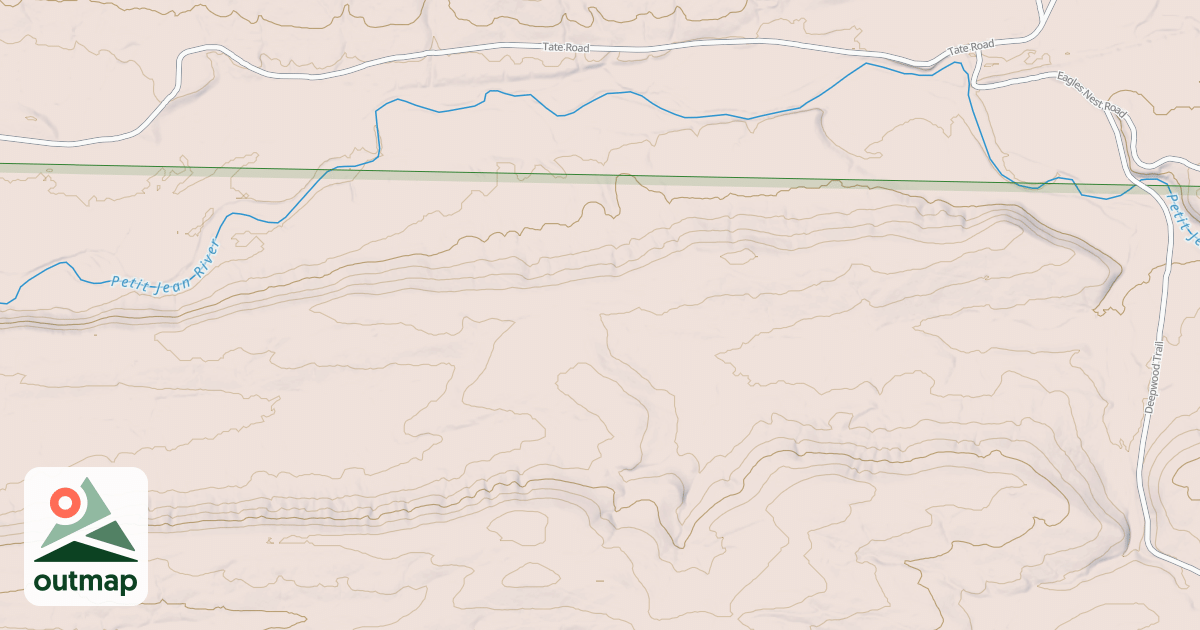 Map of PETIT JEAN RIDGE