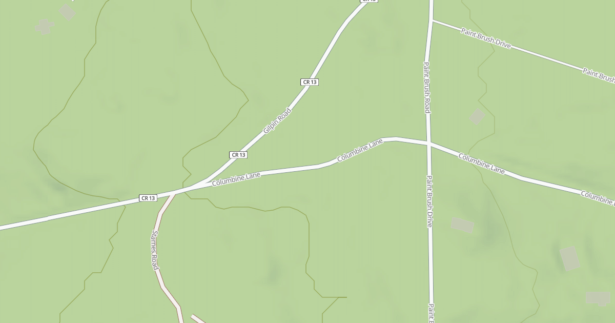Map preview of GILPIN GARDENS SPUR
